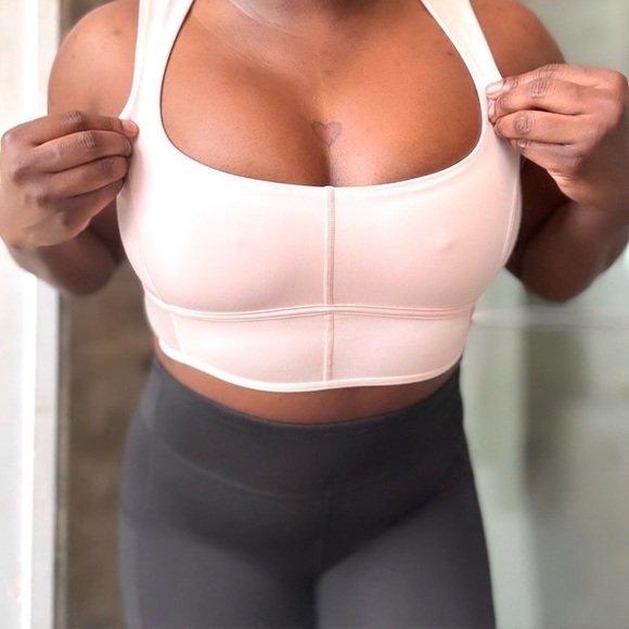 Le Ore - Andria Mesh-trimmed Recycled Stretch Sports Bra - Pink - Picture 7 of 15